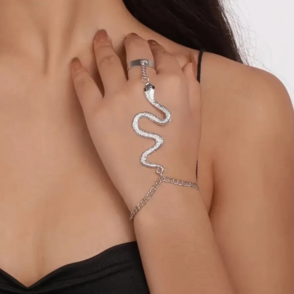 Snake Bracelet, Ring & Chain Combo